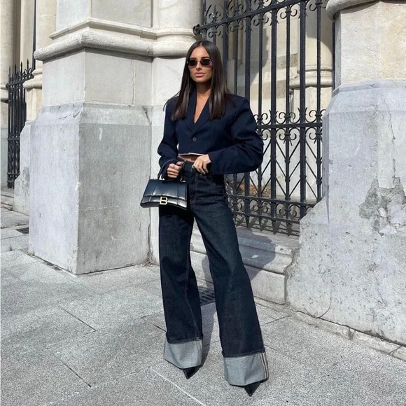 ZARA striped crop bomber blazer - Picture 3 of 15